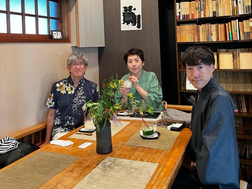 知人のご夫妻と｜寺カフェ茶庭
